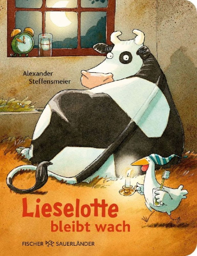 Buchcover und Innenansicht für das Buch: Lieselotte bleibt wach