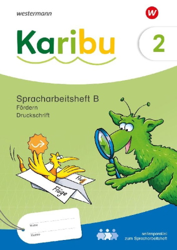 Buchcover und Innenansicht für das Buch: Karibu 2 B. Spracharbeitsheft Fördern