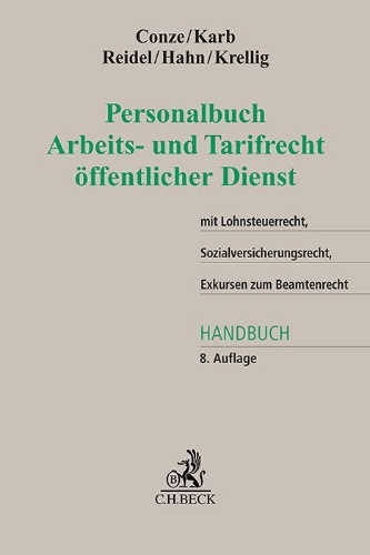 Buchcover und Innenansicht für das Buch: Personalbuch Arbeits- und Tarifrecht öffentlicher Dienst