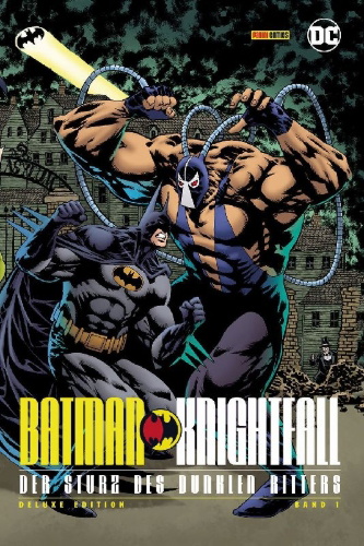 Buchcover und Innenansicht für das Buch: Batman: Knightfall - Der Sturz des Dunklen Ritters (Deluxe Edition)