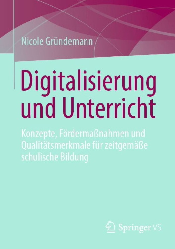 Buchcover und Innenansicht für das Buch: Digitalisierung und Unterricht