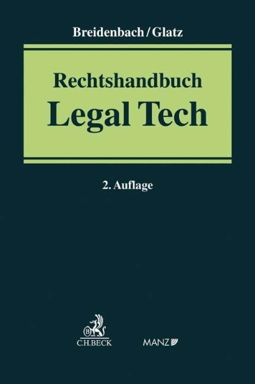Buchcover und Innenansicht für das Buch: Rechtshandbuch Legal Tech