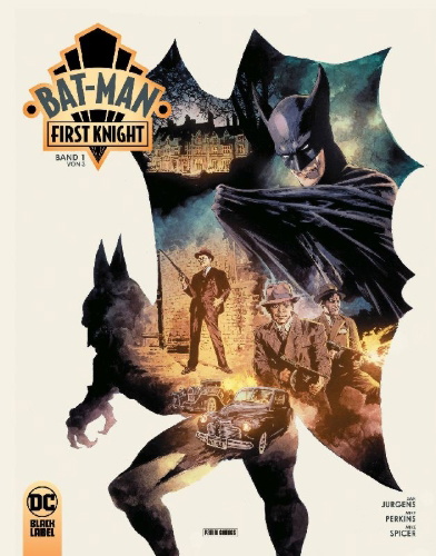Buchcover und Innenansicht für das Buch: The Bat-Man: First Knight #1
