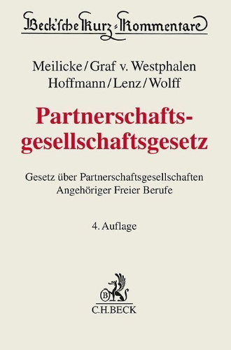 Buchcover und Innenansicht für das Buch: Partnerschaftsgesellschaftsgesetz. PartGG