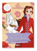 Buchcover und Innenansicht für das Buch: Disney Prinzessin: Zauberhafter Styling-Spaß - Stickern - Malen - Stylen