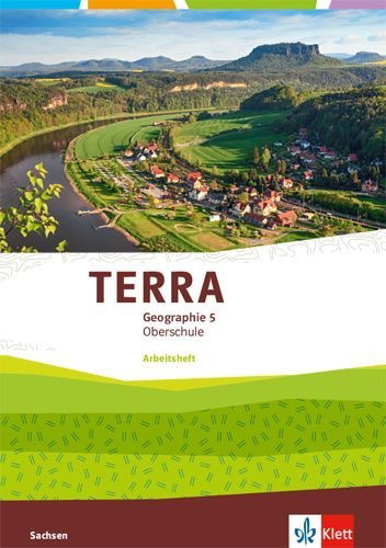 Buchcover und Innenansicht für das Buch: TERRA Geographie 5. Ausgabe Sachsen Oberschule. Schülerarbeitsheft Klasse 5