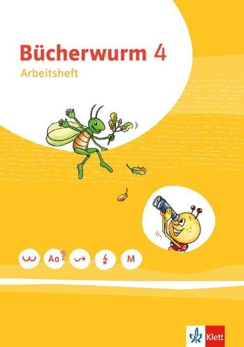 Buchcover und Innenansicht für das Buch: Bücherwurm Sprachbuch 4. Ausgabe für Berlin, Brandenburg, Mecklenburg-Vorpommern, Sachsen, Sachsen-Anhalt, Thüringen