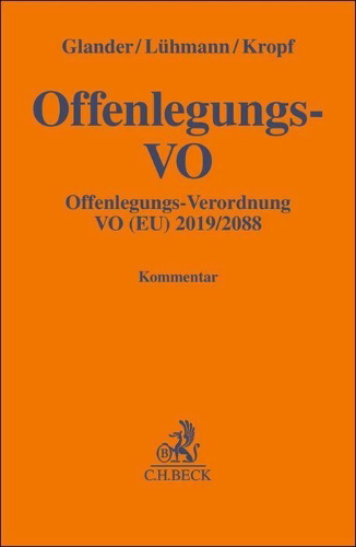 Buchcover und Innenansicht für das Buch: Offenlegungs-VO
