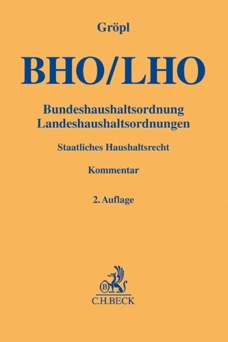 Buchcover und Innenansicht für das Buch: Bundeshaushaltsordnung / Landeshaushaltsordnungen (BHO/LHO)
