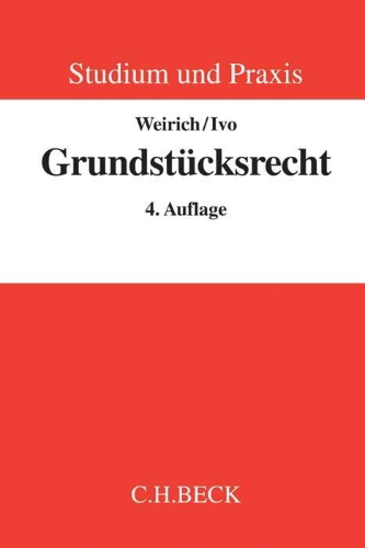 Buchcover und Innenansicht für das Buch: Grundstücksrecht