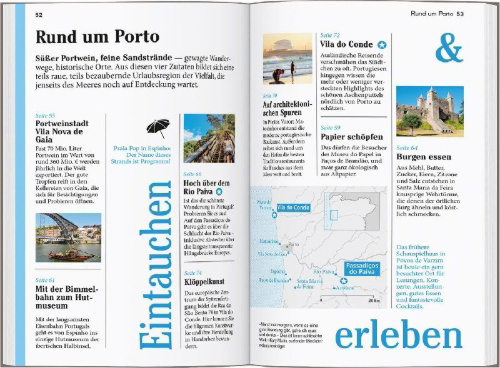 Buchcover und Innenansicht für das Buch: DUMONT Reise-Taschenbuch Reiseführer Portugal, Der Norden