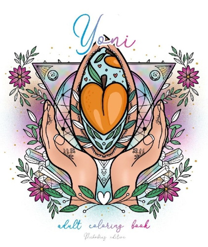 Buchcover und Innenansicht für das Buch: YONI - Vulva coloring book