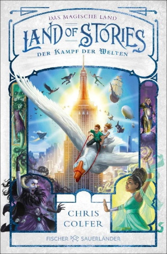 Buchcover und Innenansicht für das Buch: The Land of Stories. Worlds Collide