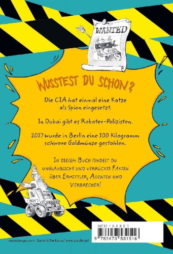 Buchcover und Innenansicht für das Buch: Verrückte Fakten für coole Jungs. Top Secret. Alles über Spione, Detektive und Agenten (Kinderbuch ab 9 Jahre)