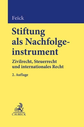 Buchcover und Innenansicht für das Buch: Stiftung als Nachfolgeinstrument