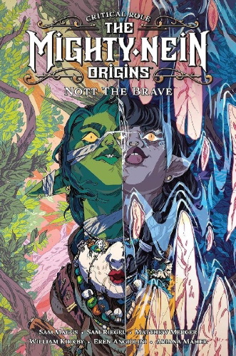 Buchcover und Innenansicht für das Buch: Critical Role: The Mighty Nein Origins - Nott the brave