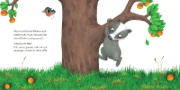 Buchcover und Innenansicht für das Buch: "Ich hab ein großes Aua", sagt der kleine Dachs (Trost-Buch)