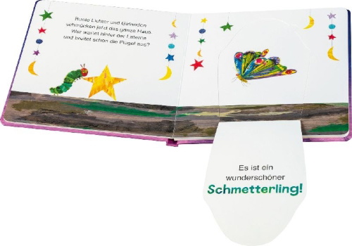 Buchcover und Innenansicht für das Buch: Die kleine Raupe Nimmersatt - Eid Mubarak
