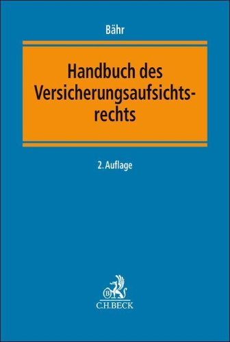 Buchcover und Innenansicht für das Buch: Handbuch des Versicherungsaufsichtsrechts