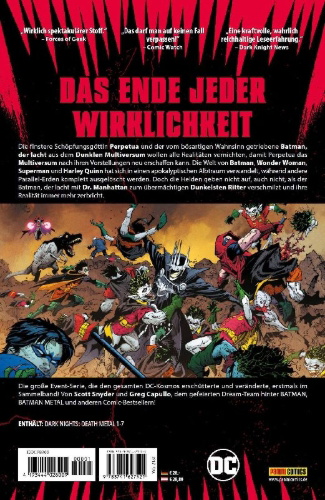 Buchcover und Innenansicht für das Buch: Dark Knights: Death Metal #1-#7