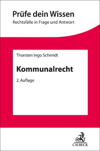 Buchcover und Innenansicht für das Buch: Kommunalrecht