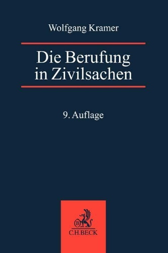 Buchcover und Innenansicht für das Buch: Die Berufung in Zivilsachen