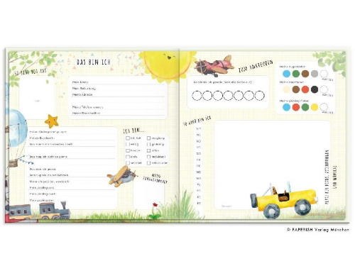 Buchcover und Innenansicht für das Buch: Kindergartenfreunde - FAHRZEUGE