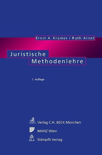 Buchcover und Innenansicht für das Buch: Juristische Methodenlehre