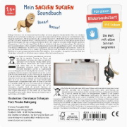 Buchcover und Innenansicht für das Buch: Hör mal hin - Sachen suchen, Sachen hören: Im Zoo