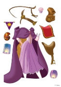 Buchcover und Innenansicht für das Buch: Disney Prinzessin: Zauberhafter Styling-Spaß - Stickern - Malen - Stylen