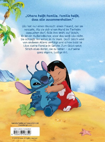 Buchcover und Innenansicht für das Buch: Disney Stitch - Lilo und Stitch: Das Erstlesebuch zum Disney-Klassiker