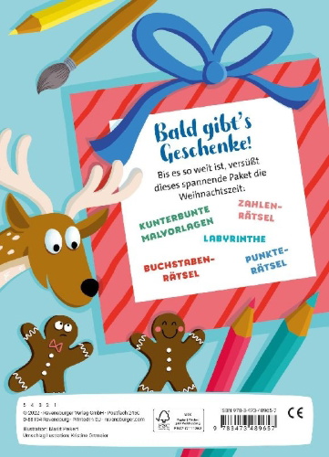 Buchcover und Innenansicht für das Buch: Mein superdicker Weihnachtsblock