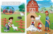 Buchcover und Innenansicht für das Buch: PAW Patrol: Einsatz auf dem Bauernhof - Mein tierisches Klappenbuch