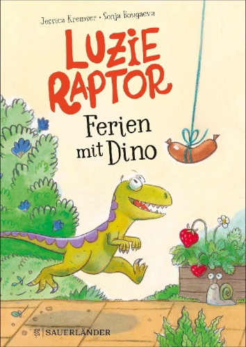 Buchcover und Innenansicht für das Buch: Luzie Raptor. Ferien mit Dino