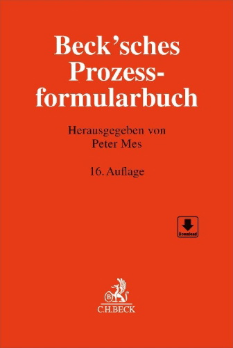 Buchcover und Innenansicht für das Buch: Beck'sches Prozessformularbuch