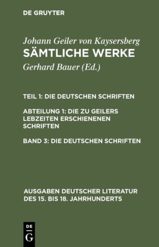 Buchcover und Innenansicht für das Buch: Die deutschen Schriften