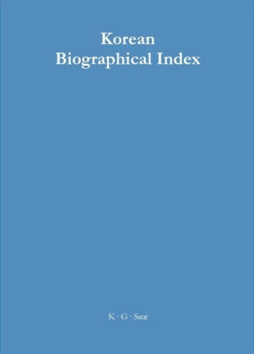 Buchcover und Innenansicht für das Buch: Korean Biographical Index