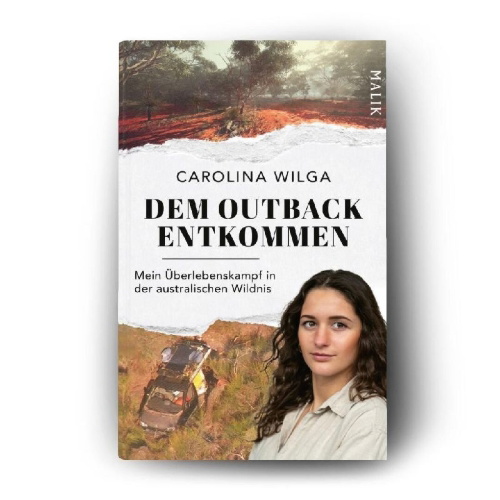 Buchcover und Innenansicht für das Buch: Dem Outback entkommen