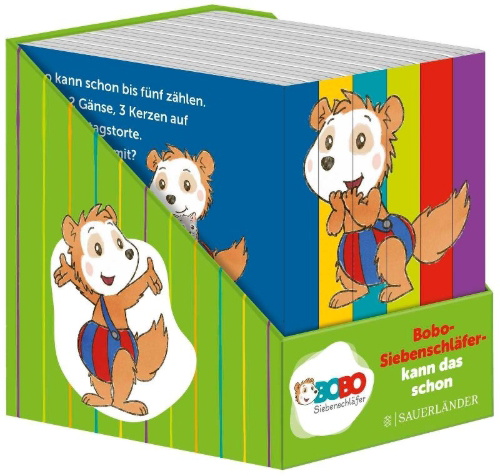Buchcover und Innenansicht für das Buch: Bobo Siebenschläfer kann das schon (Würfel)