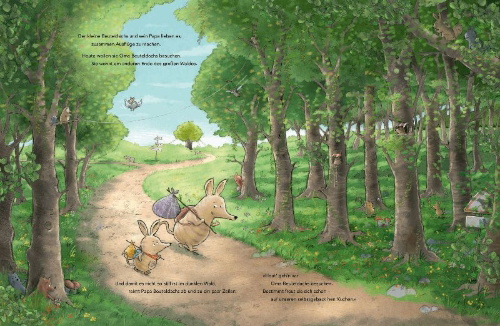 Buchcover und Innenansicht für das Buch: Der kleine Beuteldachs
