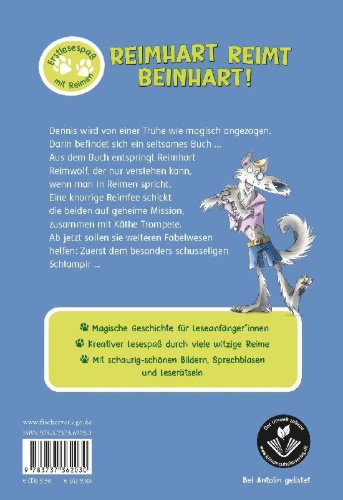 Buchcover und Innenansicht für das Buch: Reimhart Reimwolf - Dicke Luft in der Schlampir-Gruft