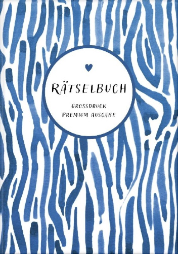 Buchcover und Innenansicht für das Buch: Deluxe Rätselbuch/Rätselblock mit extra großem Druck für Erwachsene und Senioren/Rentner im DIN A4-Format. Kreuzworträtsel, Sudoku, Stradoku, Rätselpyramide, Schwedenrätsel, uvm.