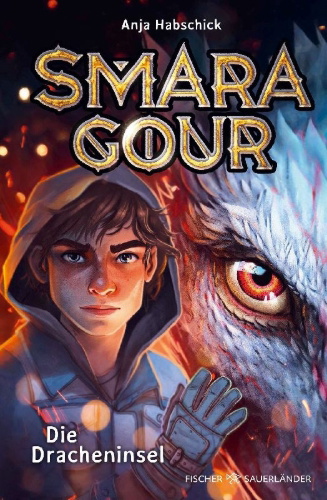 Buchcover und Innenansicht für das Buch: Smaragour - Die Dracheninsel