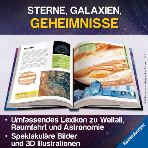 Buchcover und Innenansicht für das Buch: National Geographic Kids Space Encyclopedia