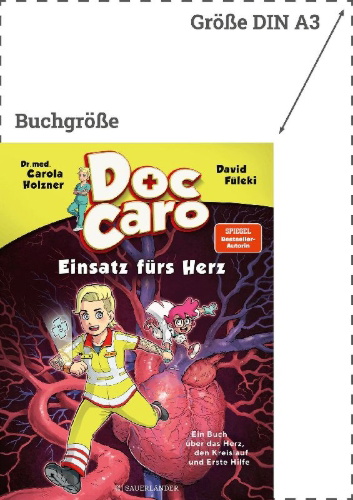Buchcover und Innenansicht für das Buch: Doc Caro - Einsatz fürs Herz