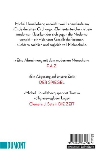 Buchcover und Innenansicht für das Buch: Les particules élémentaires