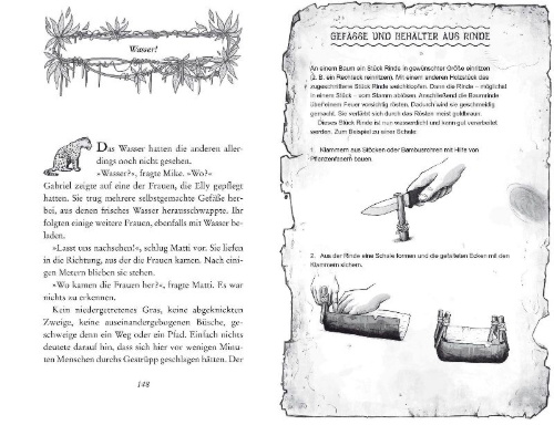 Buchcover und Innenansicht für das Buch: Survival - Im Auge des Alligators