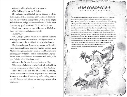 Buchcover und Innenansicht für das Buch: Survival - Im Auge des Alligators
