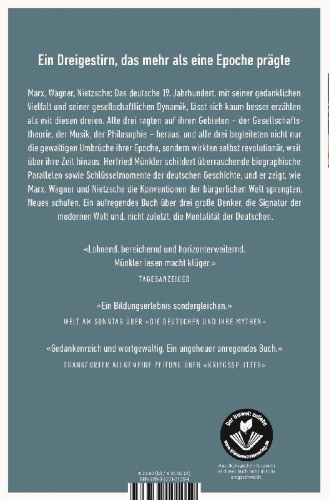 Buchcover und Innenansicht für das Buch: Marx, Wagner, Nietzsche