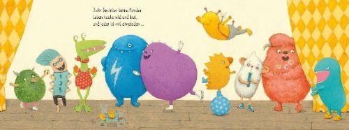 Buchcover und Innenansicht für das Buch: 10 kleine bange Monster